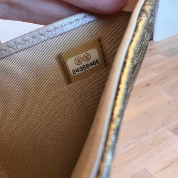 Chanel Distressed Gold Metallic Boy Wallet - 24 Series - Picture 4 of 5